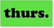 Thursday Label
