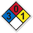 NFPA 704 Hazmat Safety Sign