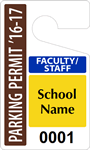 Plastic ToughTags™ for Faculty Parking Permits