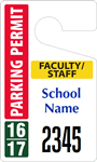 Plastic ToughTags™ for Faculty Parking Permits