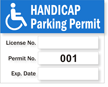 Parking Permit Handicapped Static Cling Decals