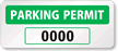 Reflective Parking Permit Outside of Car Window