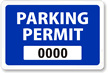Parking Permit for Inside of Car Window