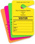 Visitor Parking Permit Hang Tag, Sequentially Numbered