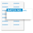 Batch No. Calibration Labels, Blue On White
