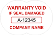 Warranty Void If Seal Damaged Label