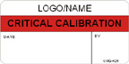 Critical Calibration Label [add name or logo]