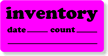 Inventory Stickers and Labels