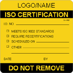 ISO Certification Label [add name or logo]