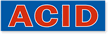 Magnetic Cabinet Label: Acid