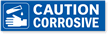 Magnetic Cabinet Label: Caution Corrosive
