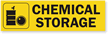 Magnetic Cabinet Label: Chemical Storage