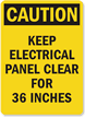 Danger Electrical Panel Clear OSHA Sign