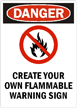 FLAMMABLE WARNING SIGN