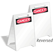 Danger Blank Reversible Fold-Ups Floor Sign