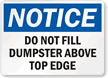 Dumpster Rules Sign
