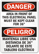 Danger Electrical Panel Clear OSHA Sign