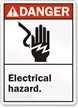 Danger ANSI Electrical Hazard Sign