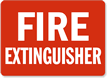 Fire Extinguisher (white on red)