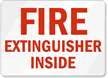 Fire Extinguisher Inside Sign