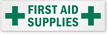 Magnetic Cabinet Label: First Aid Supplies