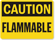 Caution Flammable Sign