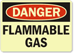Danger Flammable Gas Sign