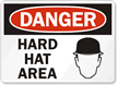 Danger Hard Hat Area Sign