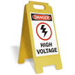 Danger High Voltage W/Graphic Fold-Ups® Floor Sign