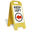 Keep Left (W/Left Arrow) Fold-Ups® Floor Sign