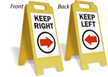 Keep Right (W/Right Arrow) Fold-Ups® Floor Sign