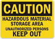 Danger Hazardous Material Authorized Personnel Sign