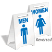 Men & Women W/Graphics Reversible Fold-Ups Floor Sign