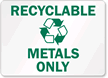 Recyclable Metals Sign