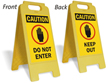 Caution Do Not Enter W/Graphic Fold-Ups® Floor Sign