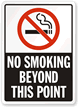 No Smoking In This Area (symbol) Sign