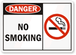 Danger: No Smoking (with symbol)