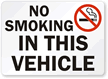 No Smoking In This Vehicle (symbol) Sign