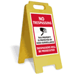 No Trespassing Video Surveillance FloorBoss XL™ Floor Sign