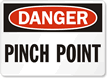 Danger Pinch Point Sign