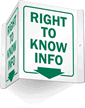 Right to Know Info (graphic, arrow) Sign