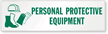 Magnetic Cabinet Label: Personal Protective Equipment
