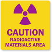 Caution Radioactive Materials Area with Graphic
