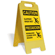Caution Slippery When Wet Standing Floor Sign