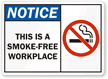 This Is A Smoke-Free Workplace (symbol) Sign