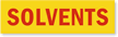 Magnetic Cabinet Label: Solvents