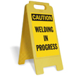 Caution Welding in Progress Fold-Ups® Floor Sign
