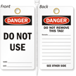 Do Not Use Lockout Tag