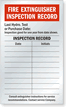 Fire Extinguisher Inspection Labels