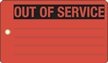 Out Of Service Vinyl Inspection Tag